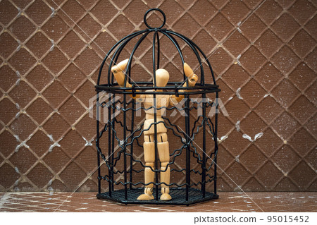Man Trapped, Prisoner in Cage 95015452