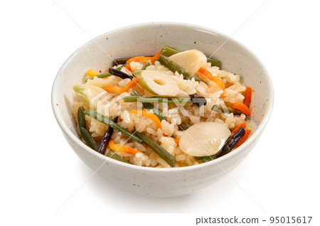 Homemade wild vegetable steamed rice 95015617