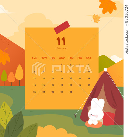 2023 New Year rabbit calendar illustration set 11 2023 New Year rabbit calendar illustration set 11 95016724