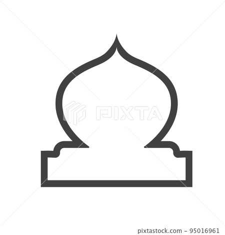 Mosque Window Vector Icon 95016961