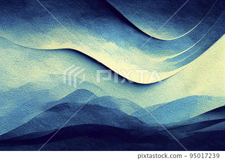 背景材料：藍色調水彩紋理背景 95017239