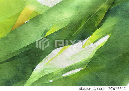 背景材料：綠色調水彩紋理背景 95017241