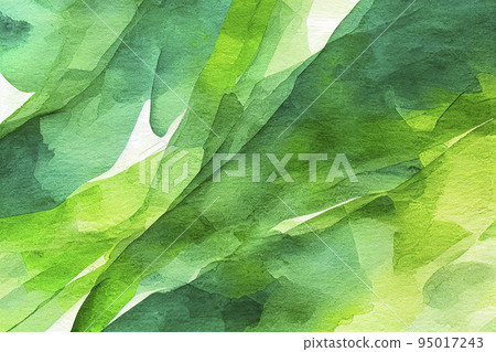 Background material: green tone watercolor texture background 95017243