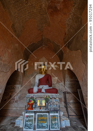 Buddha statue inside Sulamani Temple in Bagan, Myanmar Buddha statue inside Sulamani Temple in Bagan, Myanmar 95017294