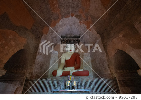 Buddha statue inside Sulamani Temple in Bagan, Myanmar Buddha statue inside Sulamani Temple in Bagan, Myanmar 95017295