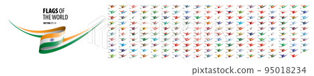 National flags of the countries. Vector illustration on white background 95018234