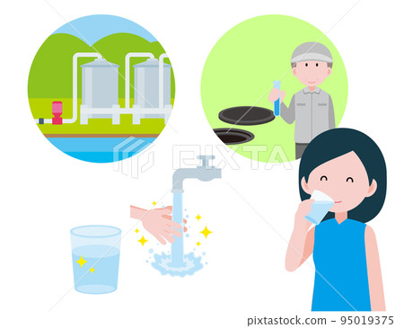 You can use safe and secure water Illustration You can use safe and secure water Illustration 95019375