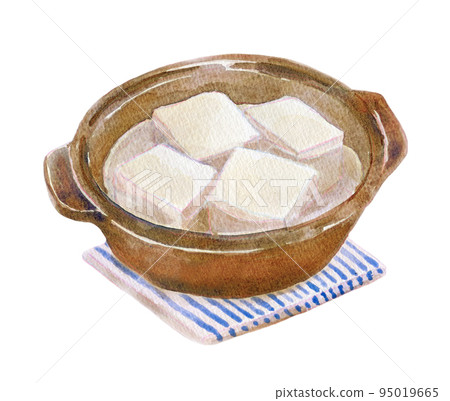 Yudofu watercolor illustration Yudofu watercolor illustration 95019665