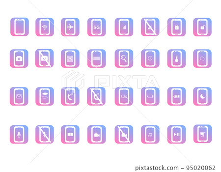 Smartphone icon set Smartphone icon set 95020062