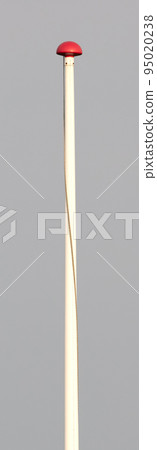 Flagpole with no flag, grey sky Flagpole with no flag, grey sky 95020238