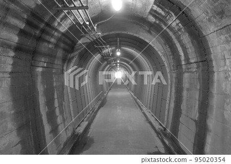 Scenery of Yokota Tunnel photographed in black and white 2 Scenery of Yokota Tunnel photographed in black and white 2 95020354