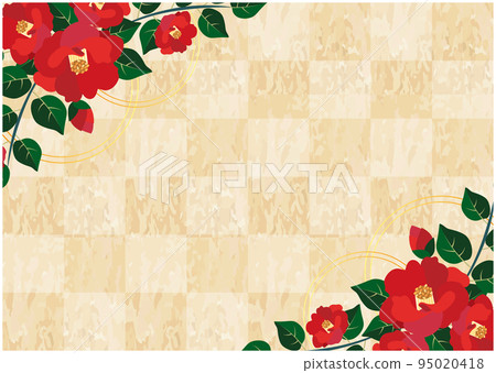 Camellia flower New Year New Year's card 95020418