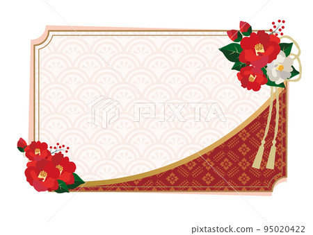 Camellia flower New Year New Year's card 95020422