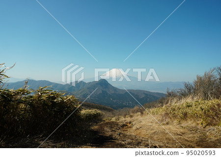 Hakone, a mountain trail with a view of Mt. Fuji Hakone, a mountain trail with a view of Mt. Fuji 95020593