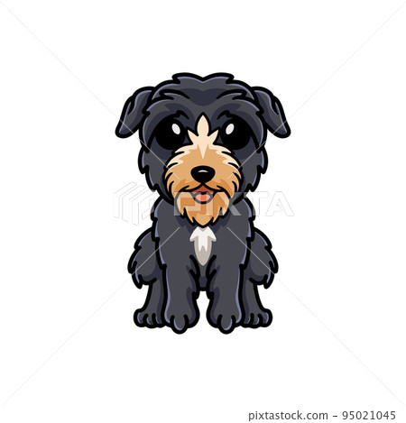Cute deer hound dog cartoon sitting 95021045