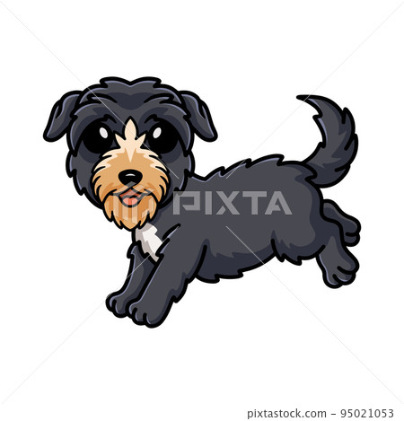 Cute deer hound dog cartoon jumping 95021053