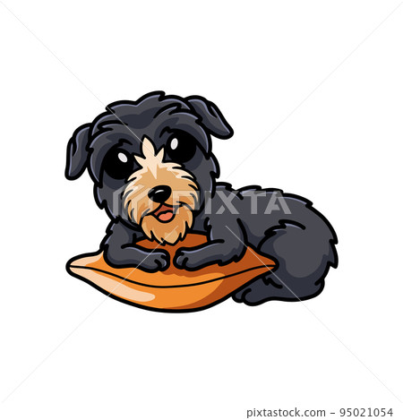 Cute deer hound dog cartoon on the pillow 95021054