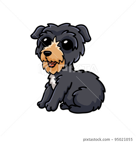 Cute deer hound dog cartoon sitting 95021055