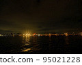 Factory night view floating in the sea at night 95021228