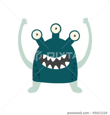 Monster print. Cartoon character design for fashion fabrics, textile graphics, prints 95021520