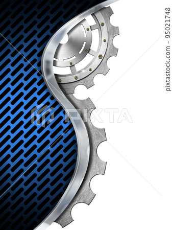 Industrial Background with Metal Grate and Gears Isolated on White Background Industrial Background with Metal Grate and Gears Isolated on White Background 95021748