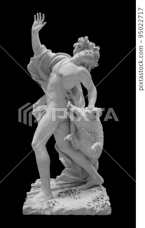 Ancient statue. Sculpture of Giuseppe Mazzuoli Death Of Adonis in the State Hermitage Museum. Masterpiece isolated photo with clipping path 95022717