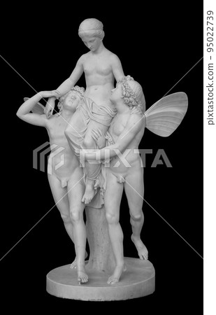 Ancient statue. Psyche Transported by Zephyrs sculpture of John Gibson in the State Hermitage Museum. Masterpiece isolated photo with clipping path Ancient statue. Psyche Transported by Zephyrs sculpture of John Gibson in the State Hermitage Museum. Masterpiece isolated photo with clipping path 95022739