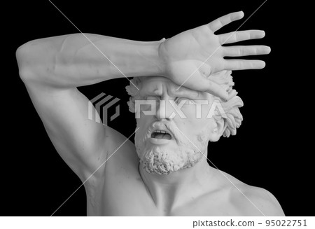 Ancient statue. Cain sculpture of Giovanni Dupre in the State Hermitage Museum. Masterpiece isolated photo with clipping path 95022751