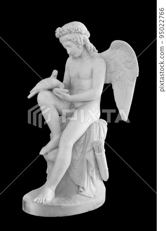Ancient statue. Cupid with doves sculpture of Luigi Bienaime in the State Hermitage Museum. Masterpiece isolated photo with clipping path Ancient statue. Cupid with doves sculpture of Luigi Bienaime in the State Hermitage Museum. Masterpiece isolated photo with clipping path 95022766