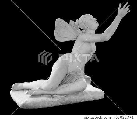 Ancient statue. Psyche abandoned sculpture of Gennaro Cali in the State Hermitage Museum. Masterpiece isolated photo with clipping path 95022771