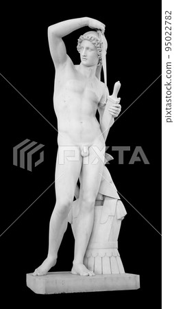 Ancient statue. Telemachus sculpture of Luigi Bienaime in the State Hermitage Museum. Masterpiece isolated photo with clipping path 95022782