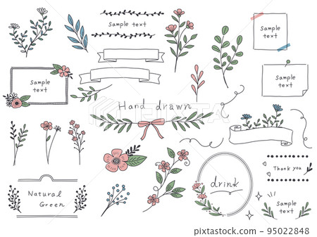 手繪植物框架集 95022848