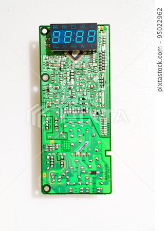 Electrical board with digital display on a white background 95022962
