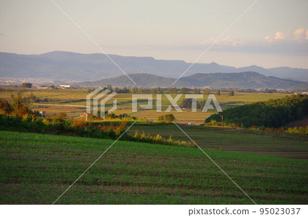 Biei Town, Hokkaido, looking towards Asahikawa 95023037