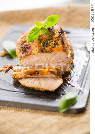 Baked sirloin turkey meat homemade with spices 95023977