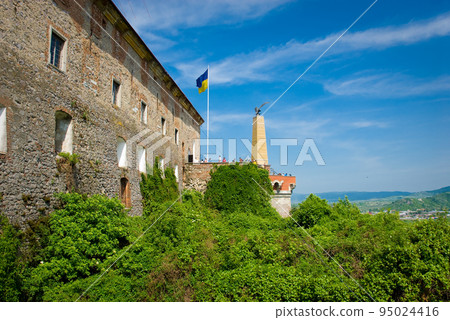 Old medieval castle with towers 95024416
