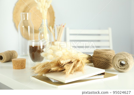 Concept or composition of Hygge with different accessories 95024627