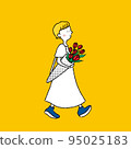 woman with tulips 95025183