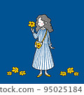 woman with flowers 95025184