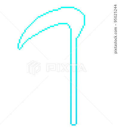 帶圓點圖片的閃亮鐮刀（藍色） 95025244