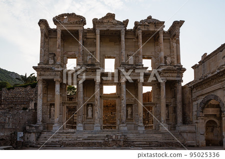 The Celsius Library, one of the world's three largest libraries, is located in the ruins of the ancient city of Ephesus, Turkey. The Celsius Library, one of the world's three largest libraries, is located in the ruins of the ancient city of Ephesus, Turkey. 95025336