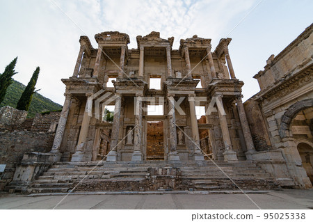 The Celsius Library, one of the world's three largest libraries, is located in the ruins of the ancient city of Ephesus, Turkey. The Celsius Library, one of the world's three largest libraries, is located in the ruins of the ancient city of Ephesus, Turkey. 95025338