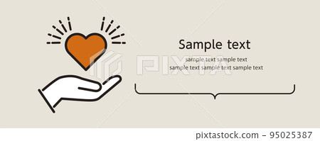 Heart and hand illustration 95025387