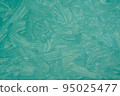 Blue-green painted paper texture 95025477