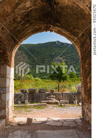 Church of Mary in the ruins of the ancient city of Ephesus, Turkey 95025670
