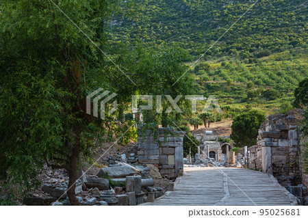Ruins of the ancient city of Ephesus, Turkey 95025681