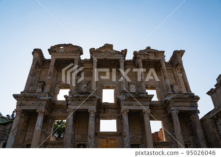 The Celsius Library, one of the world's three largest libraries, located in the ruins of the ancient city of Ephesus, Turkey The Celsius Library, one of the world's three largest libraries, located in the ruins of the ancient city of Ephesus, Turkey 95026046