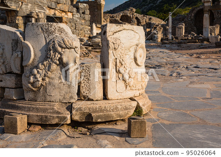 Temple of Domitian in the ruins of the ancient city of Ephesus, Turkey Temple of Domitian in the ruins of the ancient city of Ephesus, Turkey 95026064