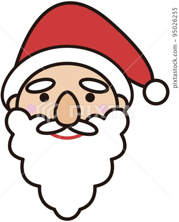 cute santa claus grandfather face 95026255