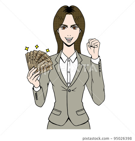 美國漫畫觸摸富有的女商人 美國漫畫觸摸富有的女商人 95026398